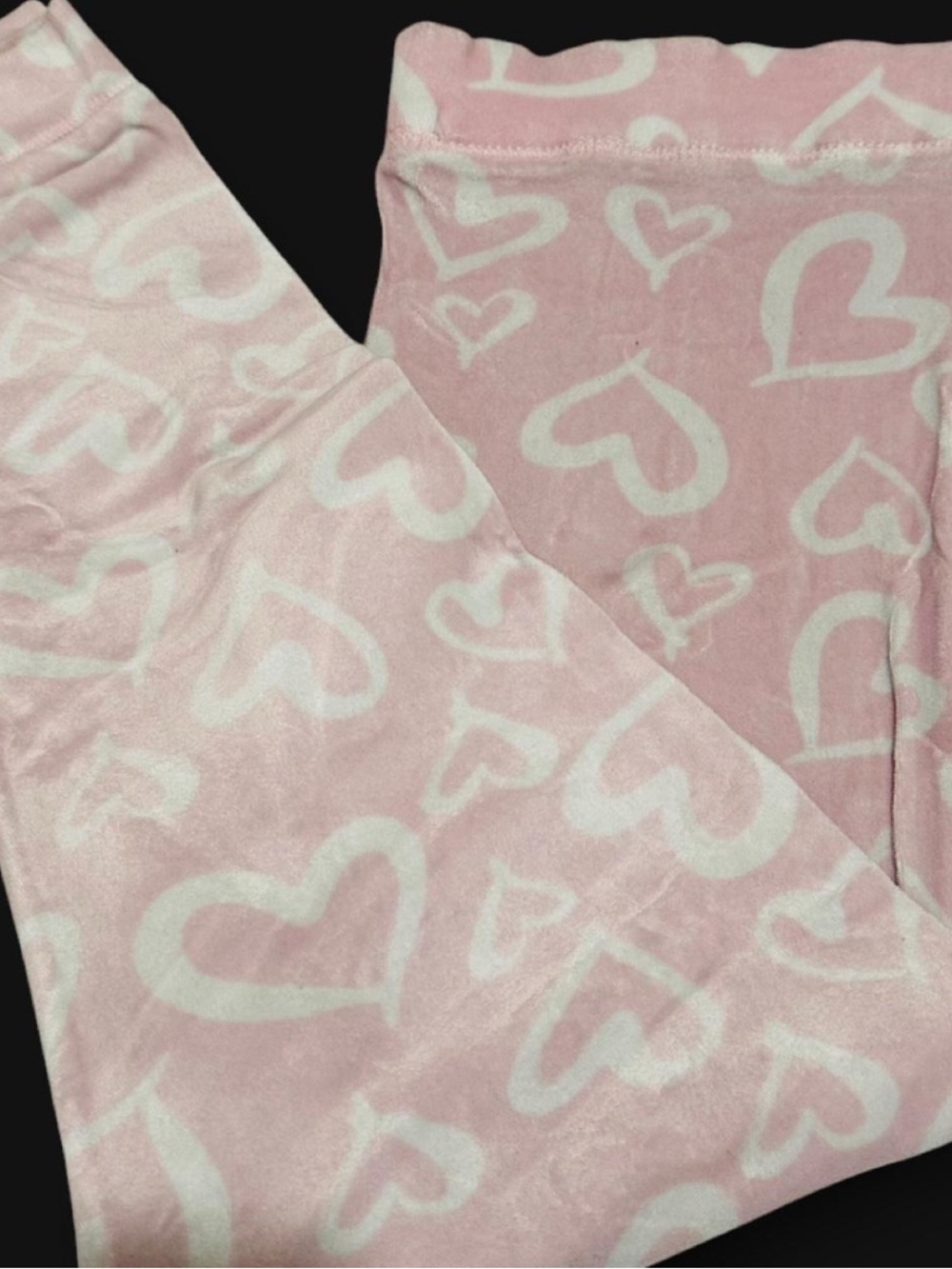 Charlotte Russe Pink and White Heart Print Pajama Pants